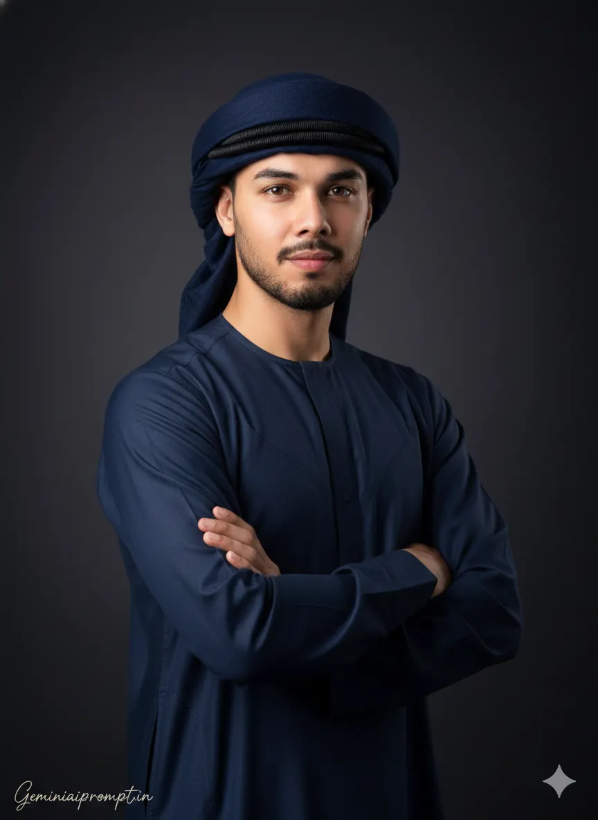 Hyper Realistic Young Muslim Outfit for Man Photo Prompt