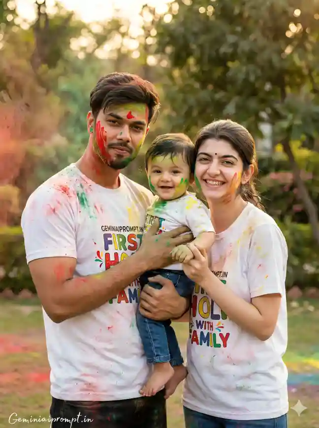 Best Holi Prompts For Cute Family