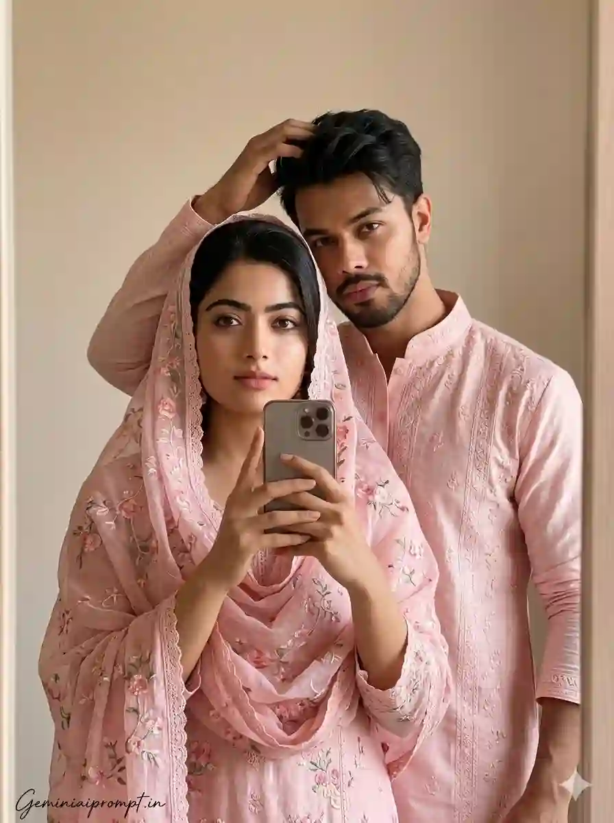 Couple iPhone 17 Pro Max Selfie Ai Photo Editing Prompts