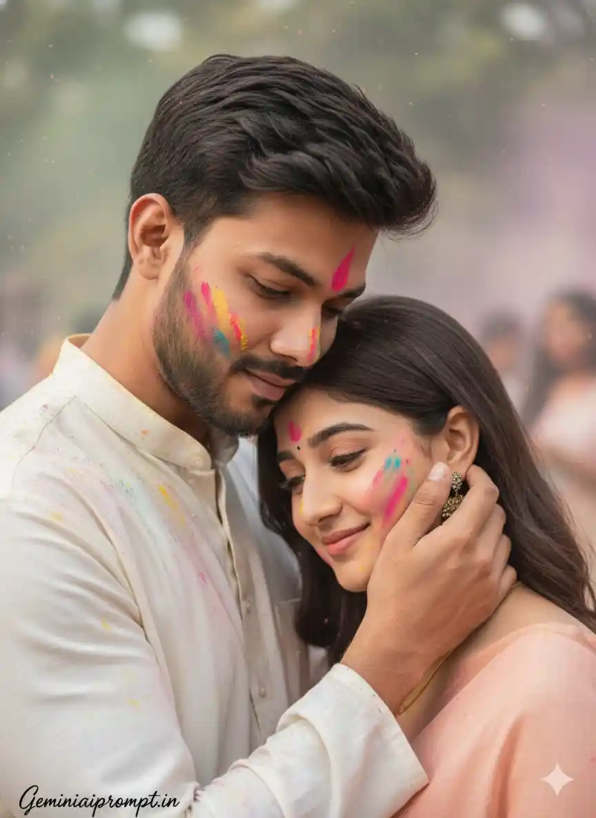 Holi Couple Photo Editing Prompts