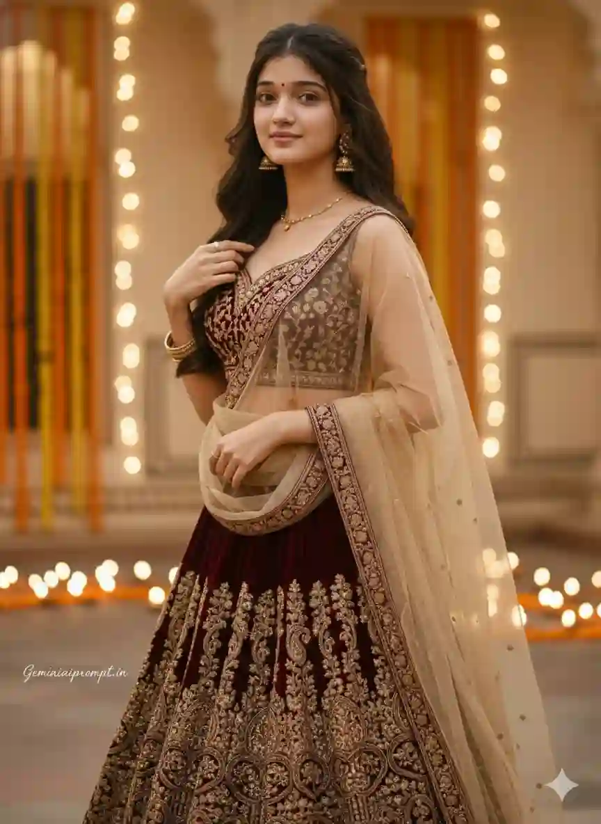 ChatGpt Dream Lehenga Ai Photo Editing Prompt