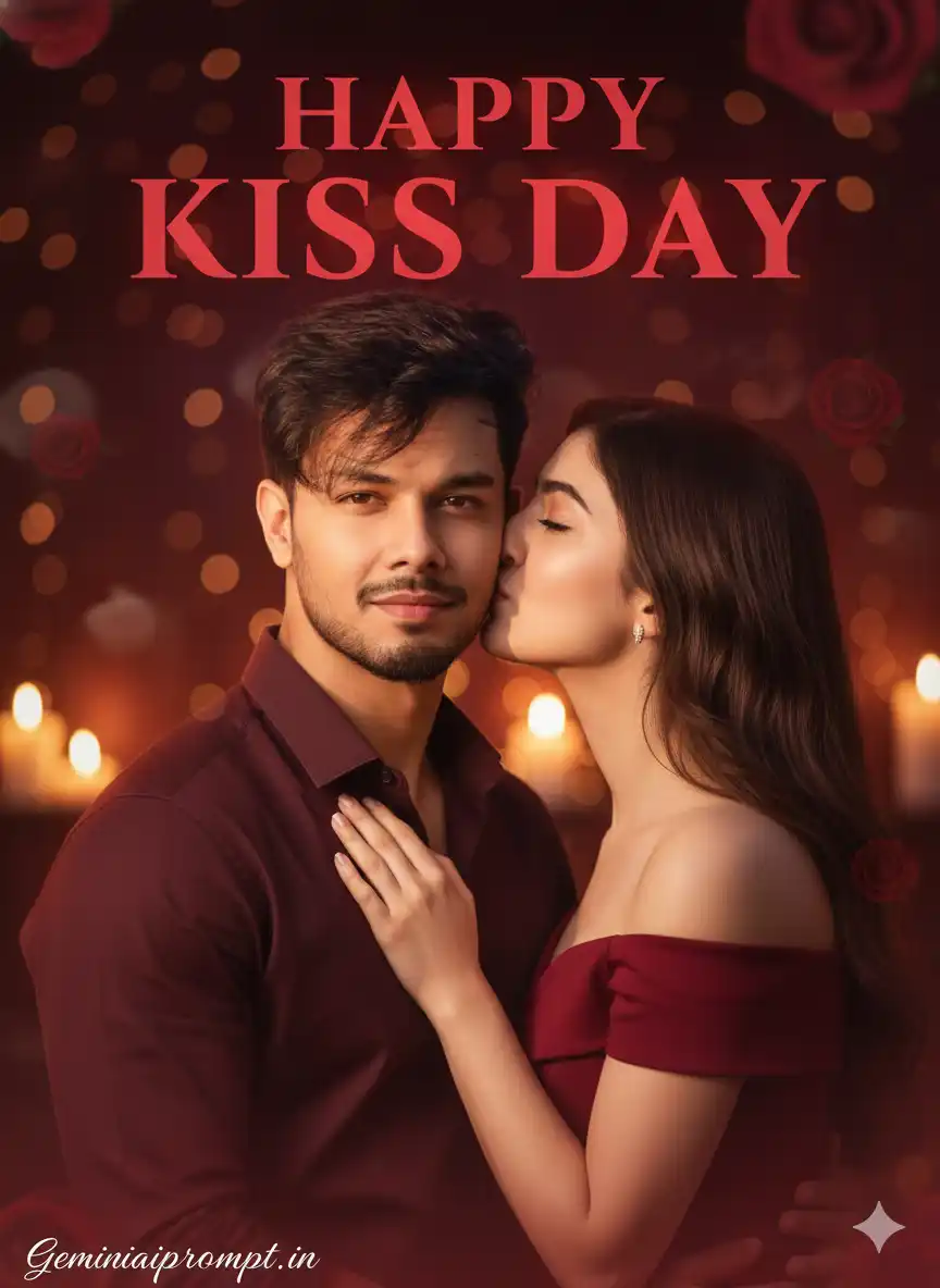 Happy Kiss Day Ai Photo Editing Prompt